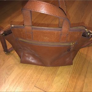 Fossil Brown Leather Hand or Crossbody Bag